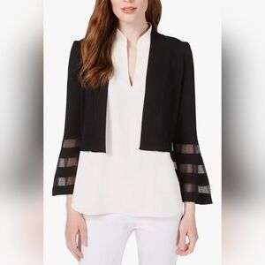 Calvin Klein Black Shrug with Sheer Sleeves